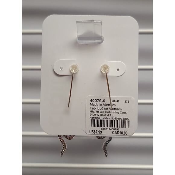 Claires Snake Earrings Silver Dangling Dangle Drop Earring Rhinestone Reputation - Picture 4 of 4